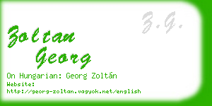 zoltan georg business card
